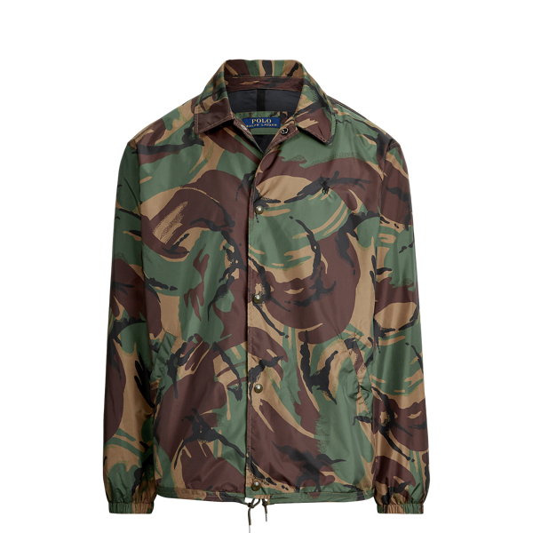 Camo-Print Coach Jacket