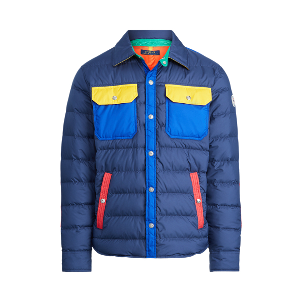 blue polo jacket men's