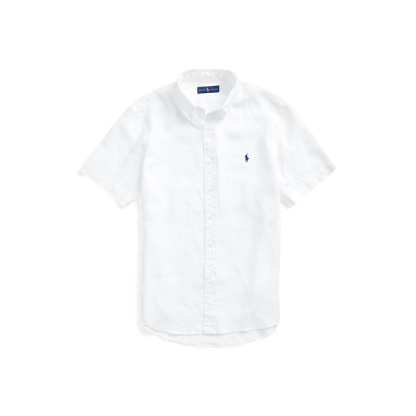 Shop Ralph Lauren Classic Fit Linen Shirt In White