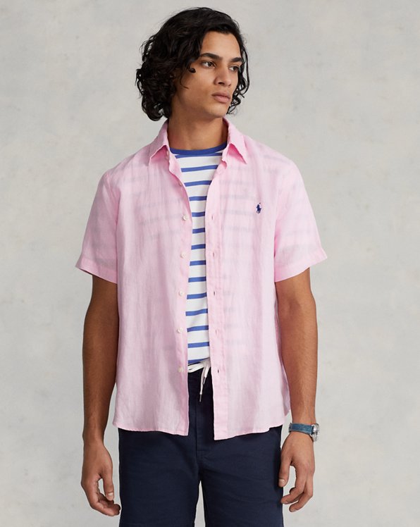Ralph Lauren Mens Pink Button-down Shirt