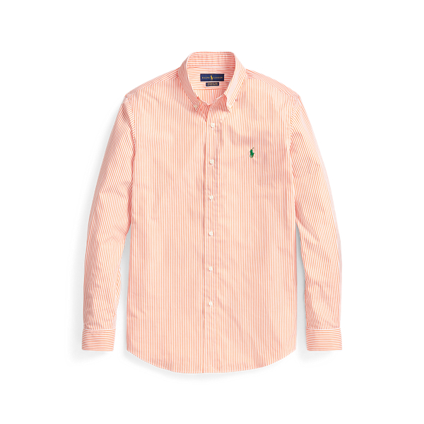 polo ralph lauren slim fit striped poplin shirt