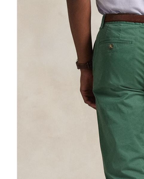 Specially washed to create a perfectly broken-in look, these stretch cotton chino trousers are a Polo essential for any day of the week.