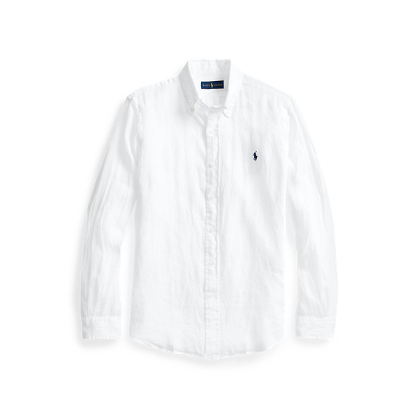 Shop Polo Ralph Lauren Lightweight Linen Shirt In White