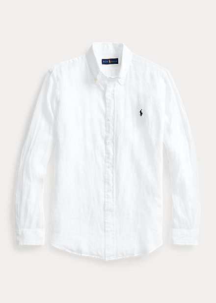 Shop Polo Ralph Lauren Lightweight Linen Shirt In White