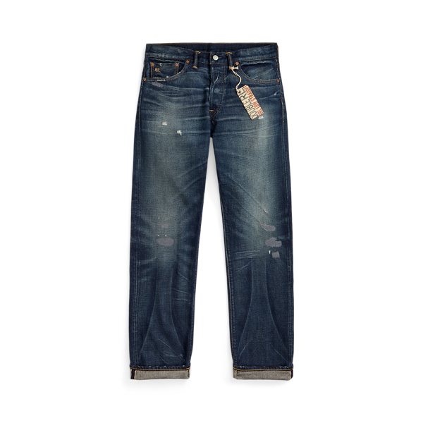 Jean droit taille basse denim selvedge
