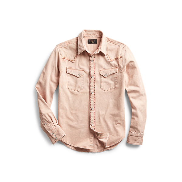 slim fit denim western shirt