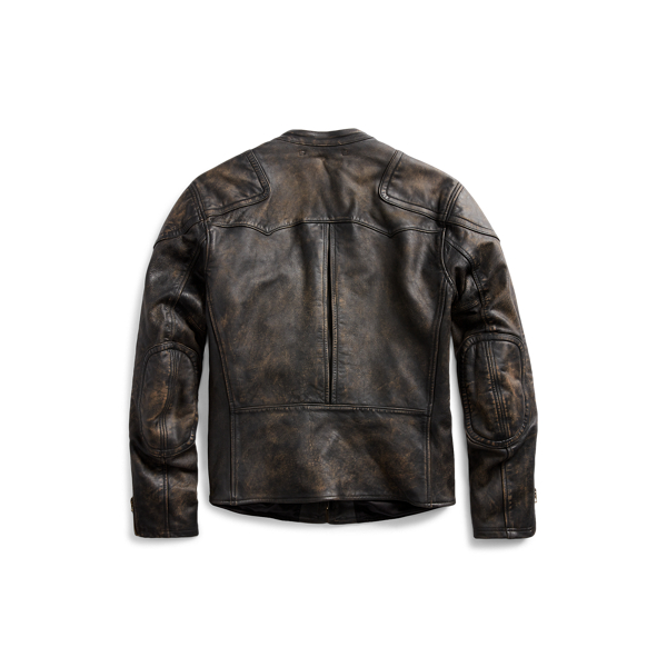 RRL Slim fit leren motorjack 2