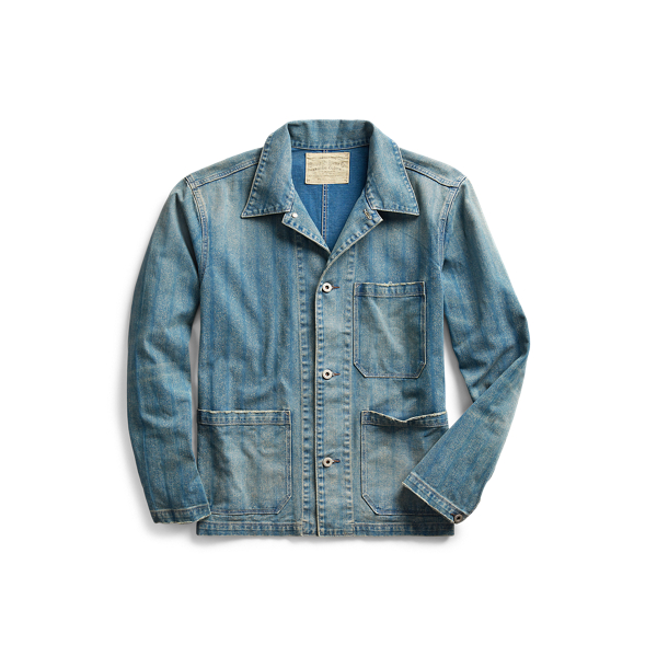 新品未使用 RRL INDIGO STRIPE WORK JACKET-