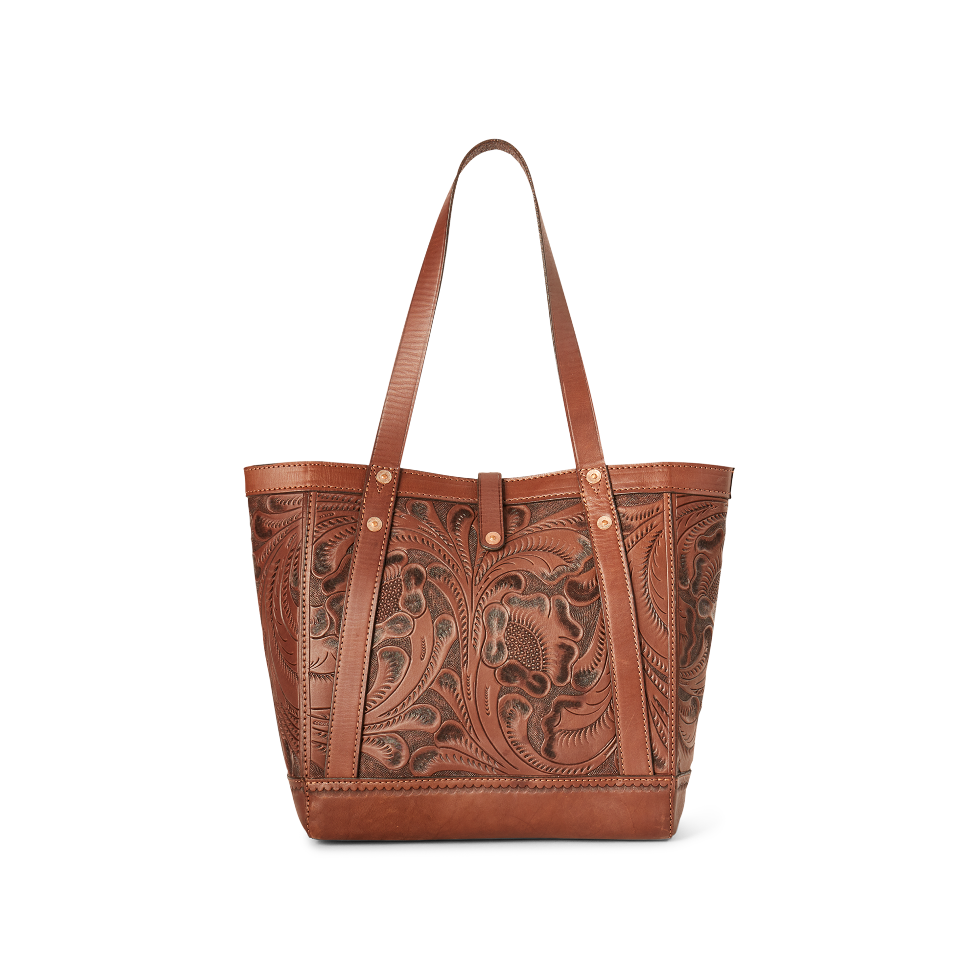 Ralph Lauren Hand-Tooled Leather Tote. 3