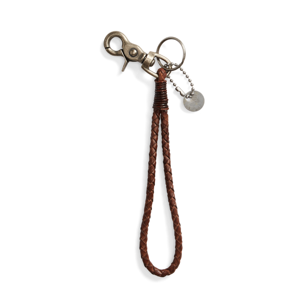 RRL Gevlochten sleutelhanger met leer 2