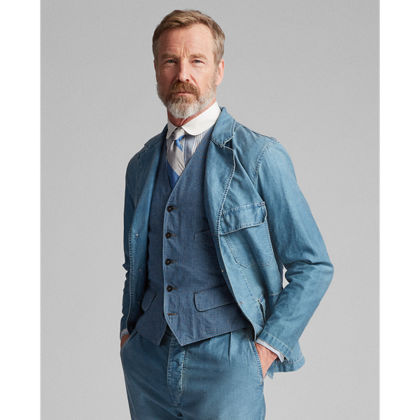 DOUBLE RL INDIGO MOLESKIN CHORE JACKET