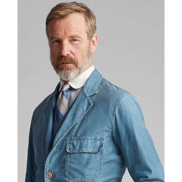 DOUBLE RL INDIGO MOLESKIN CHORE JACKET