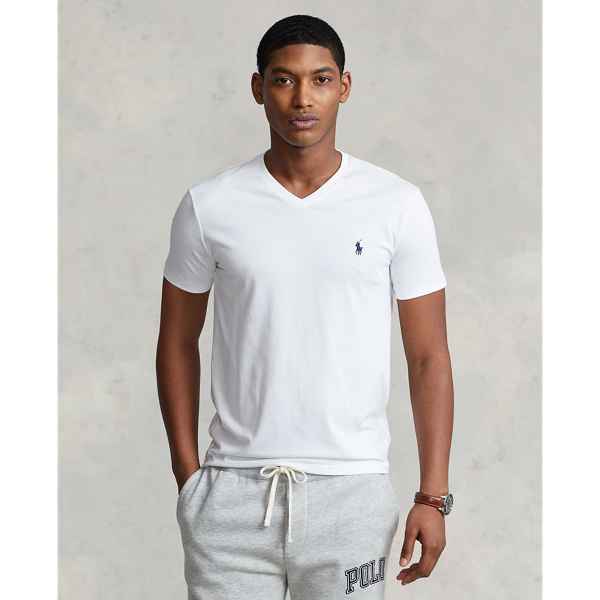 Polo Ralph Lauren Custom slim fit jersey T-shirt met V-hals 1