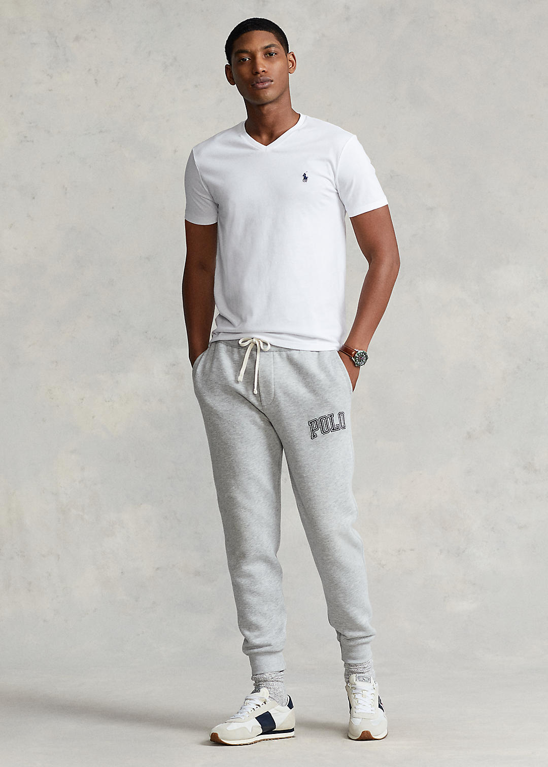 Polo Ralph Lauren Custom slim fit jersey T-shirt met V-hals 3