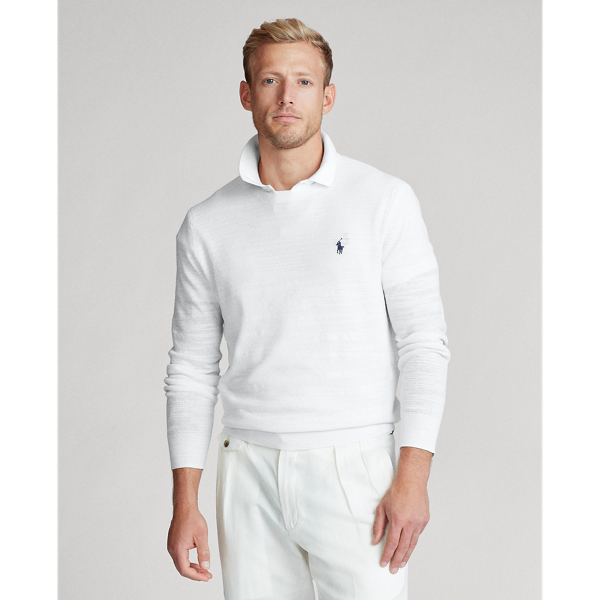 white polo sweater
