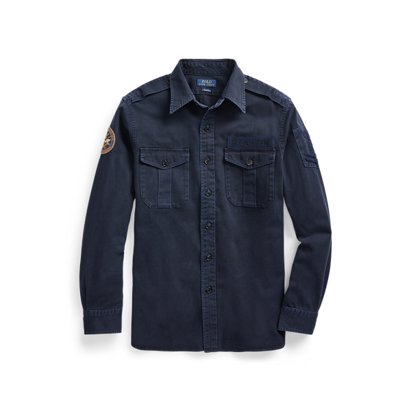 Chemise classique en sergé