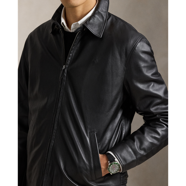 Top 73+ imagen polo ralph lauren lambskin leather jacket Thptnganamst
