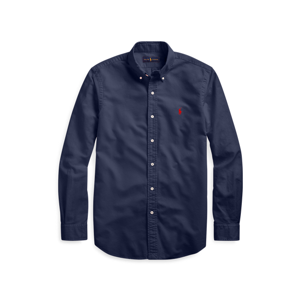 Chemise Oxford teinte en pièce