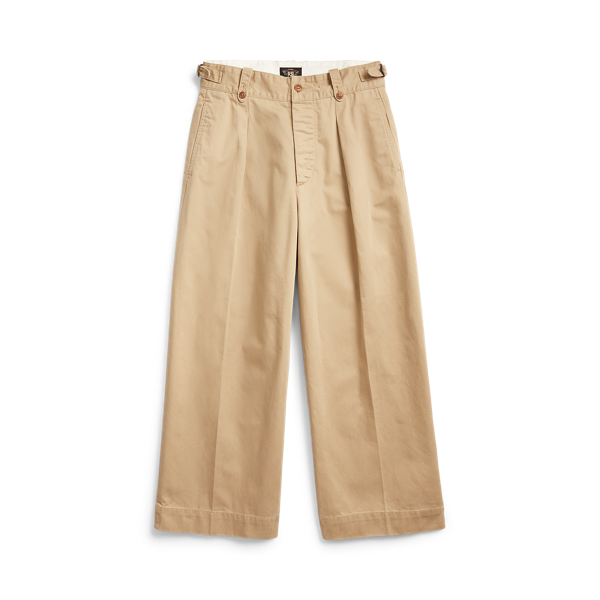 Cropped Cotton Wide-Leg Trouser