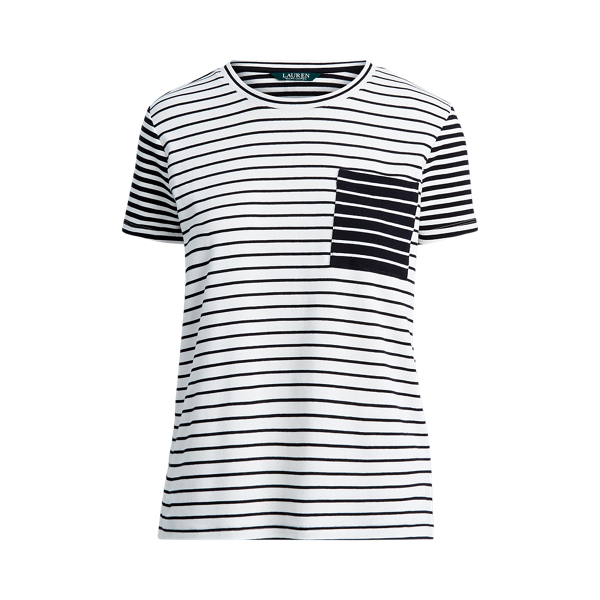 Striped Cotton-Blend Tee