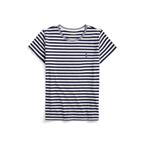 Gestreiftes Rundhals-T-Shirt