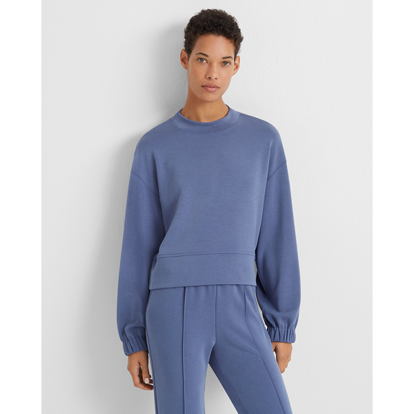 ruched pullover sweatshirt