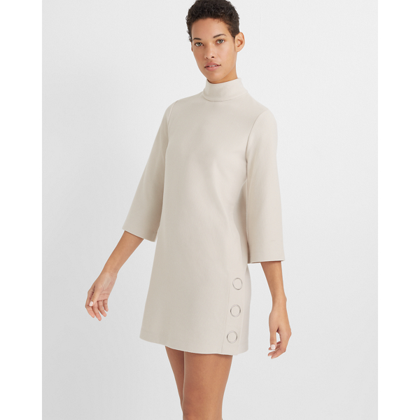 mock neck knit dress