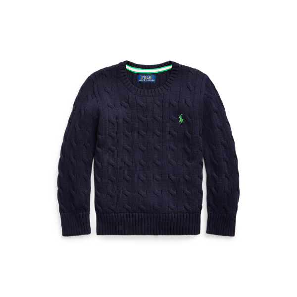 Cable-Knit Cotton Sweater