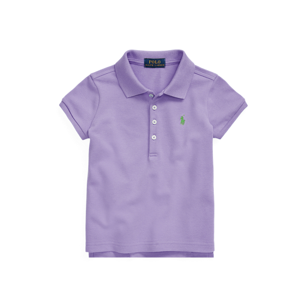 Stretch Cotton Mesh Polo Shirt