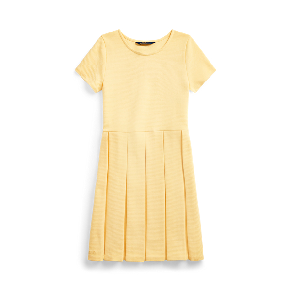 Pleated Ottoman-Rib Dress
