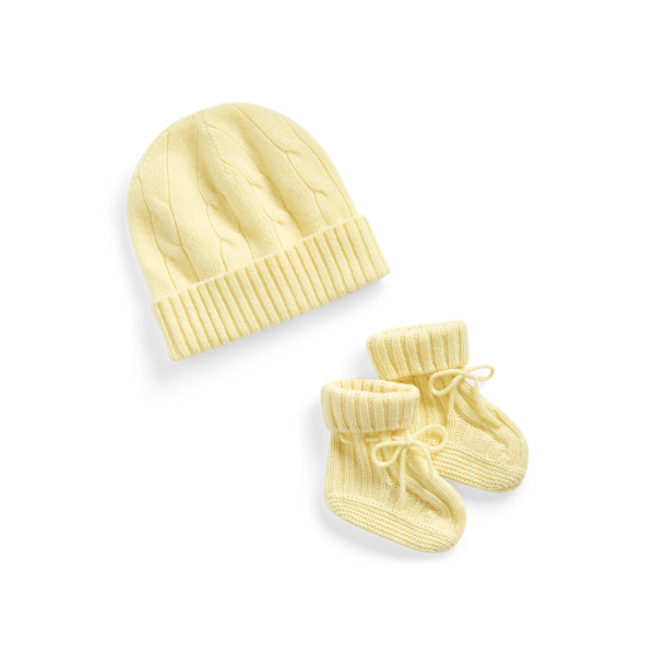 Bonnet et chaussons en cachemire