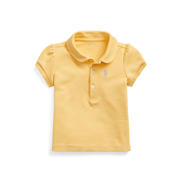 Puff-Sleeve Interlock Polo