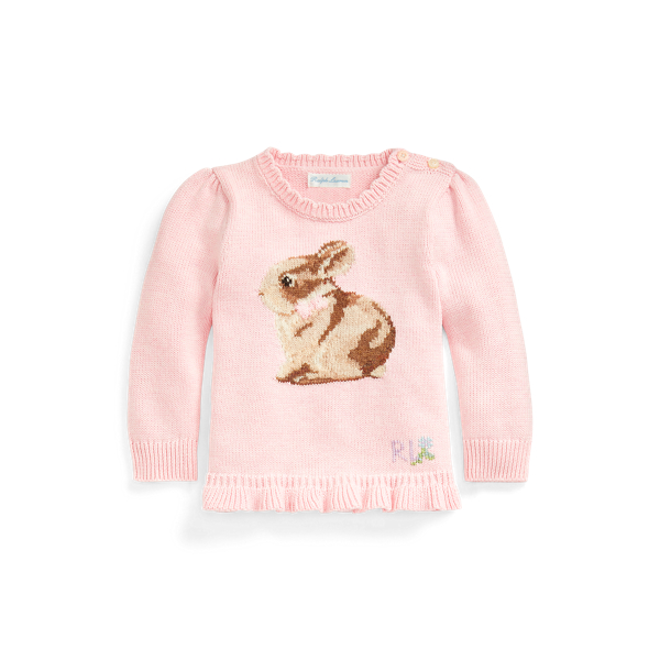 Ruffle-Hem Bunny Jumper for Baby | Ralph Lauren® UK