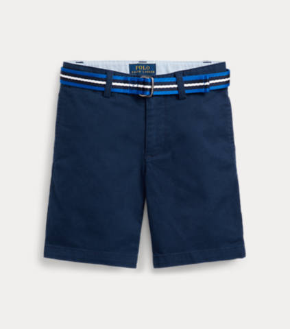 Slim Fit Belted Chino Short