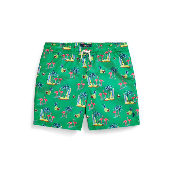 baby boy flamingo swim trunks