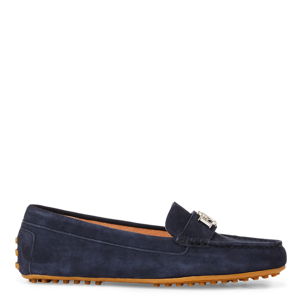 ralph lauren blue suede loafers