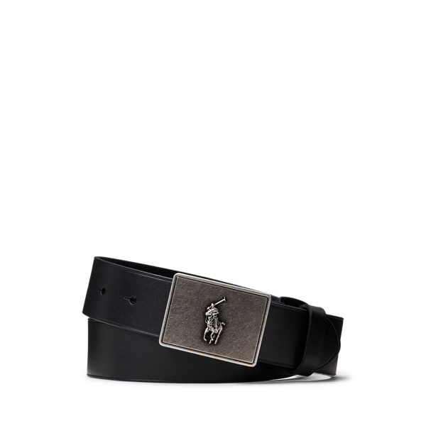 Ceinture coton PRL finitions en cuir