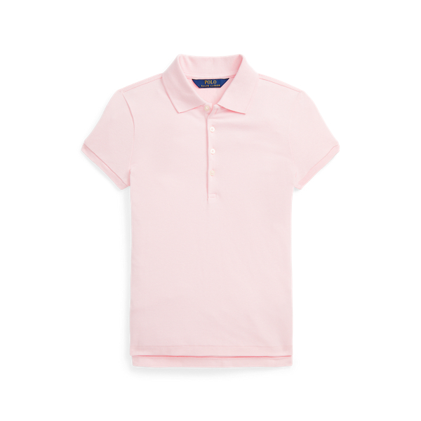Girls' Cotton Mesh Polo Shirt