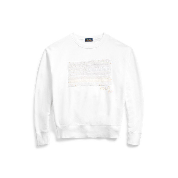 Fleece-Sweatshirt mit Flagge