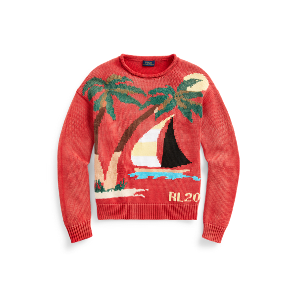 Pull à col roulotté en coton