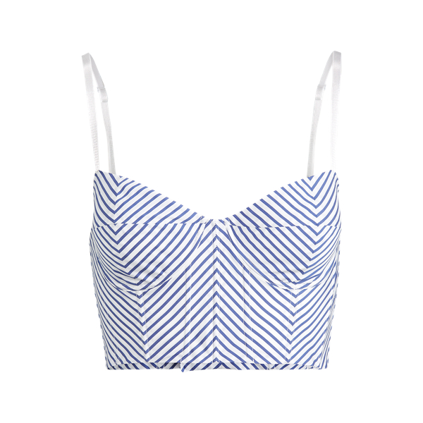 Striped Cotton Cropped Top