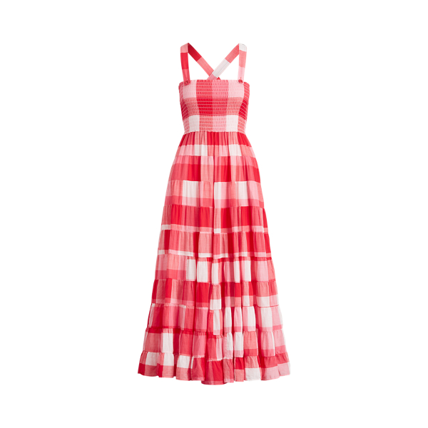 ralph lauren plaid maxi dress