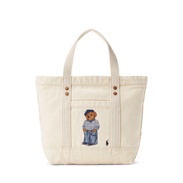 polo bear canvas tote