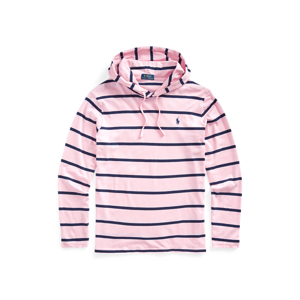 Striped Cotton Hooded T-Shirt