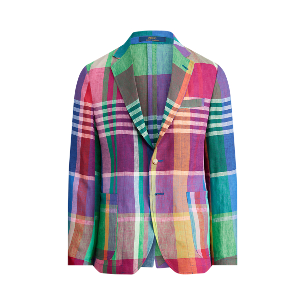 ralph lauren madras blazer