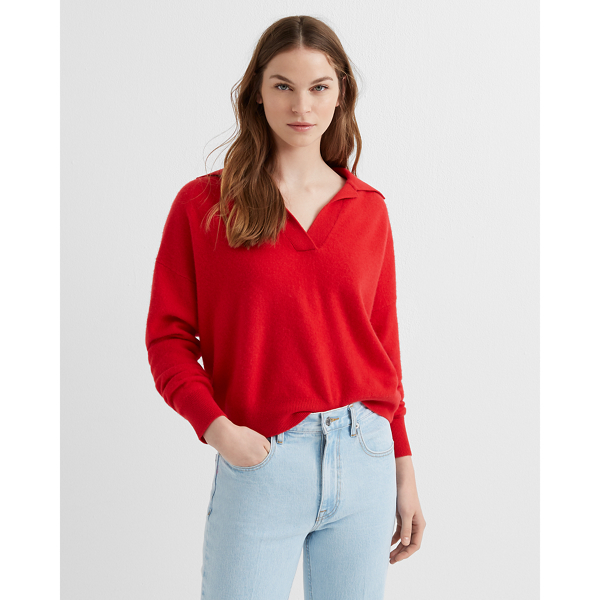 Polo-Collar Cashmere Sweater