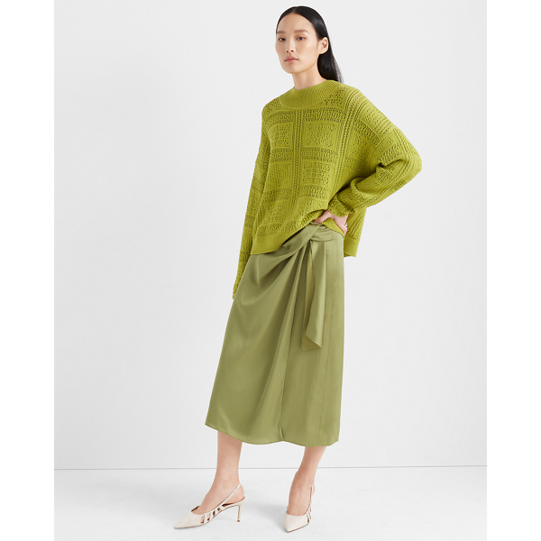 midi length wrap skirt