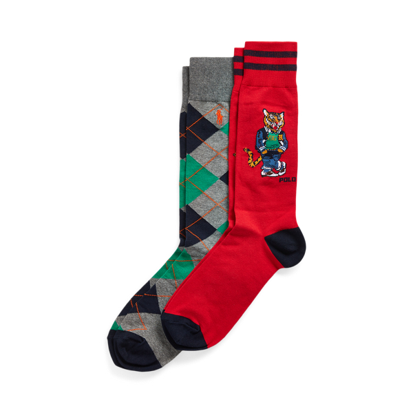 Burlington King - Calze - rot/blau/grau/rosso