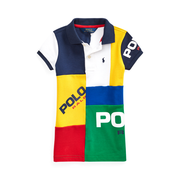 Robe polo patchwork en piqué