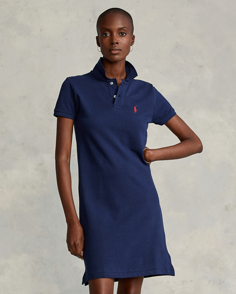 Abito Polo in Piquè di Cotone Ralph Lauren